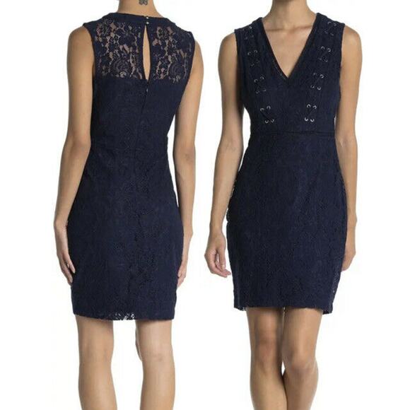 Guess dress lace overlay bodycon - Picture 1 of 5